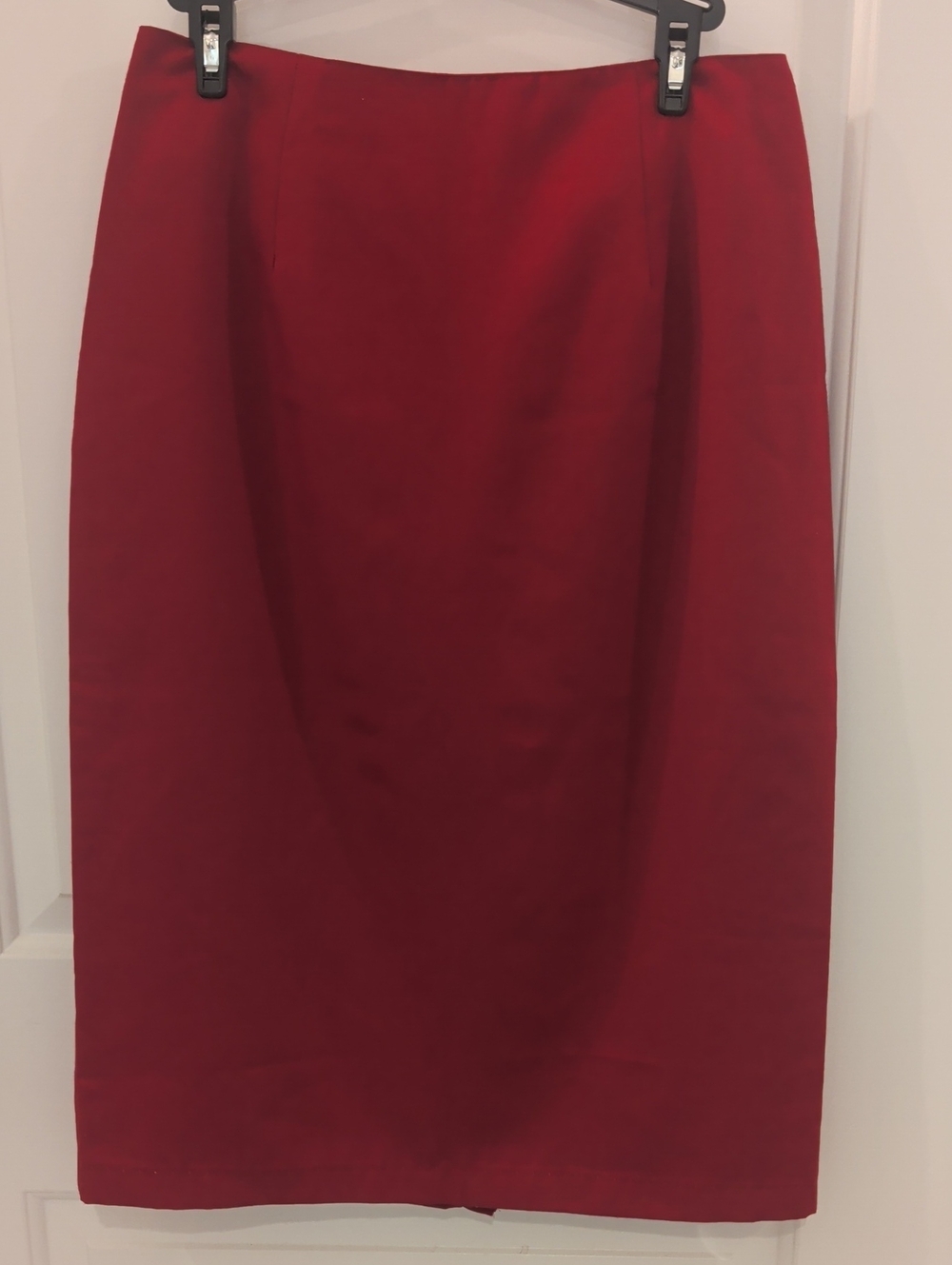 Vintage Lined Christy Girl Red Pencil Skirt